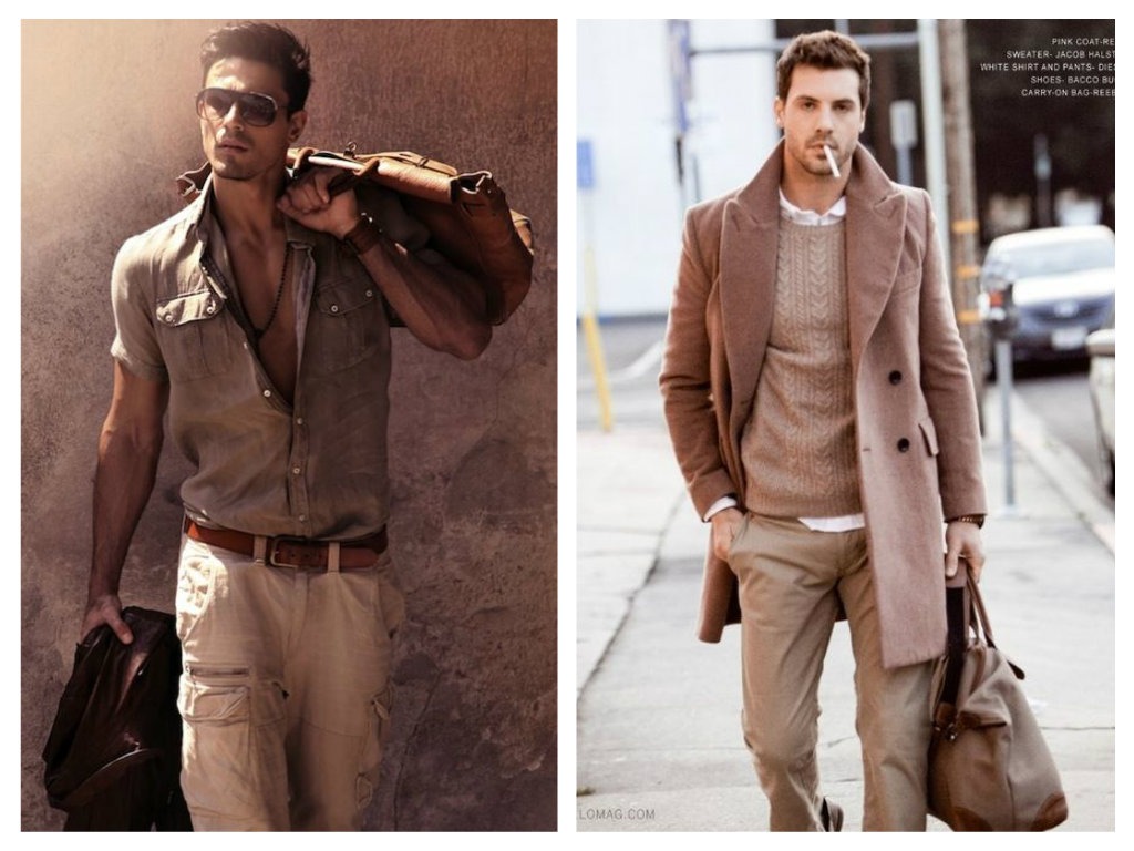 Bílá a khaki kombinace - pánské fashion trendy 2015