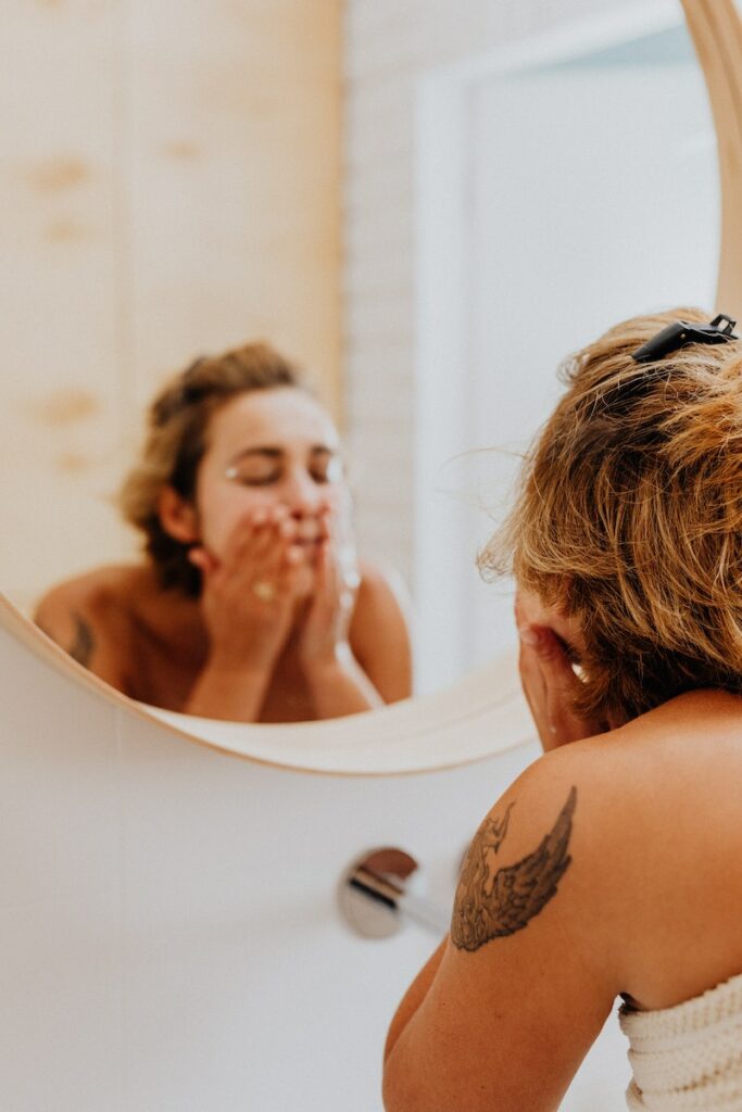 Woman Washing Her Face