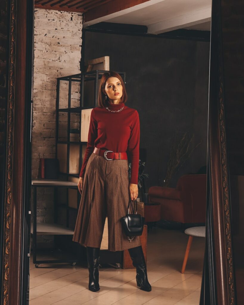 Portrait of Woman in Red Sweater